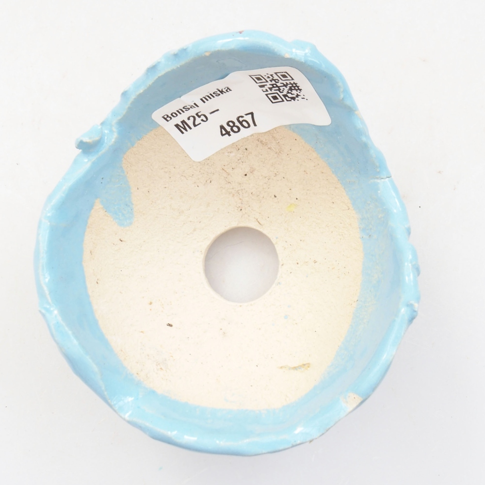 Kerámia kagyló 7,5 x 7,5x 5 cm , kék színű