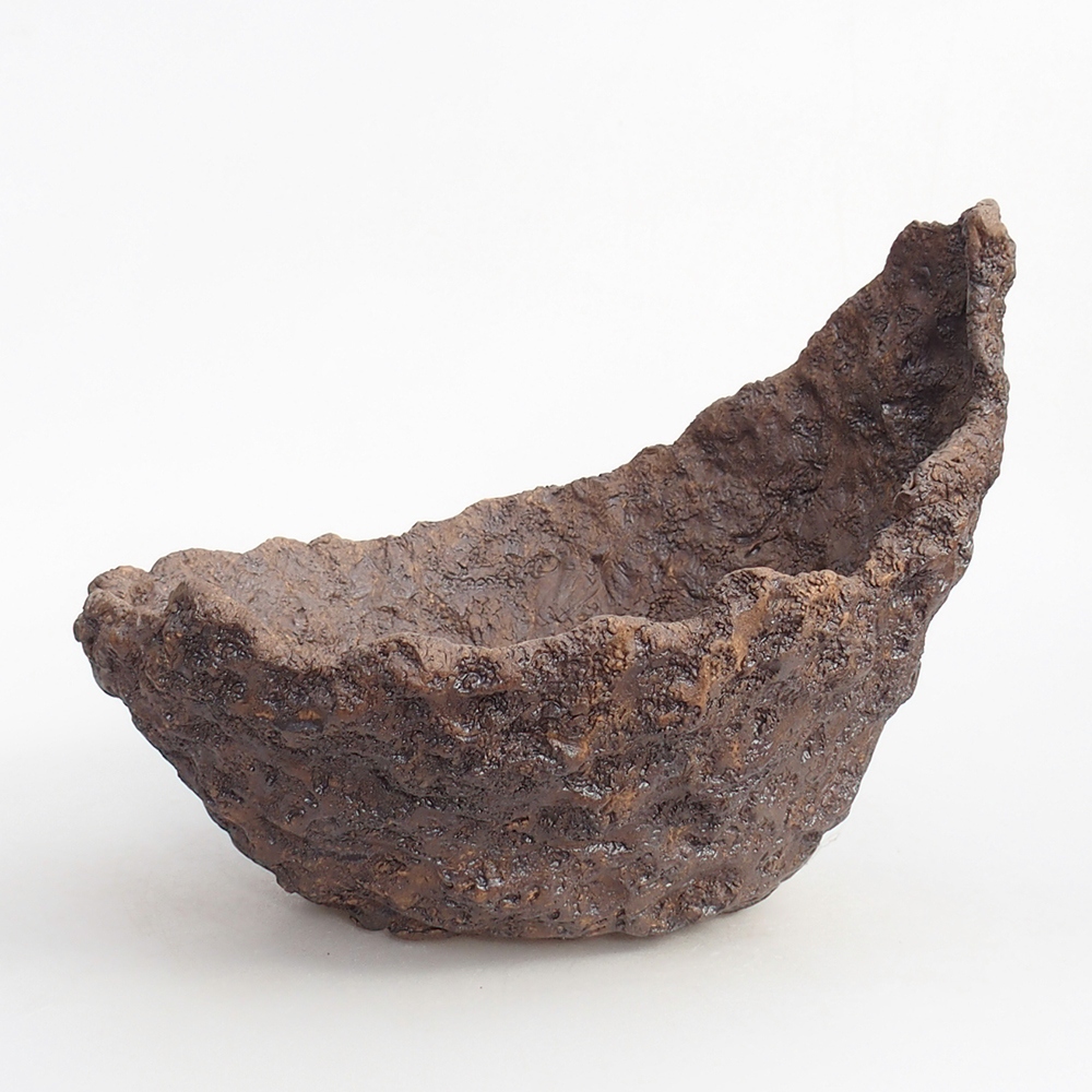 Kerámia kagyló 19 x 15 x 14 cm , barna színű