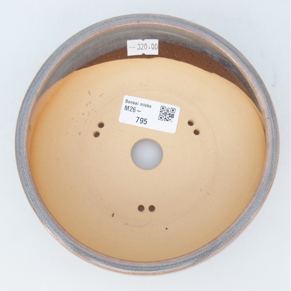Kerámia bonsai tál 15,5 x 15,5 x 5,5 cm, szürke