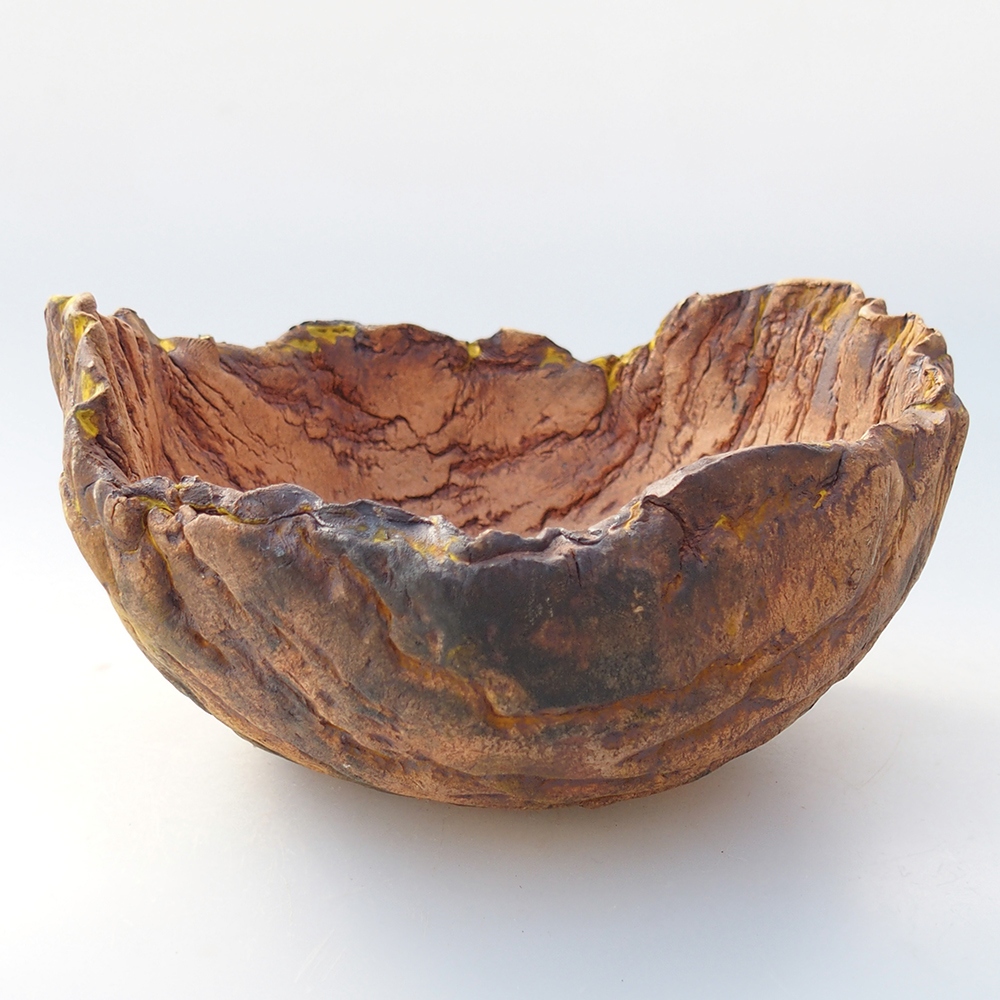 Kerámia kagyló 16 x 15 x 8,5 cm , sárga színű