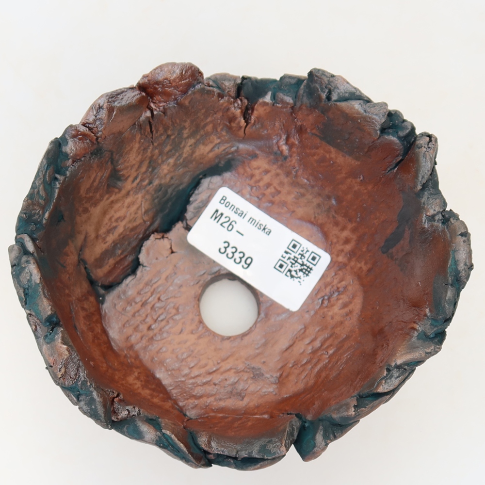 Kerámia héj  11 x 11 x 7 cm, zöld színű