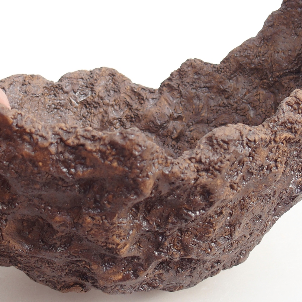 Kerámia kagyló 20 x 16 x 17 cm , barna színű