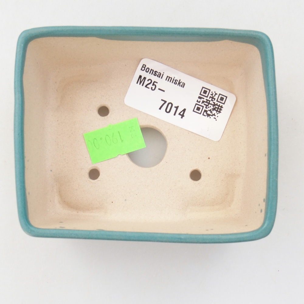 kerámia bonsai tál 8,5 x 7 x 3,5 cm, kék színben