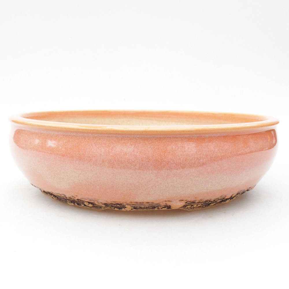 kerámia bonsai tál 20 x 20 x 5,5 cm, rózsaszínű