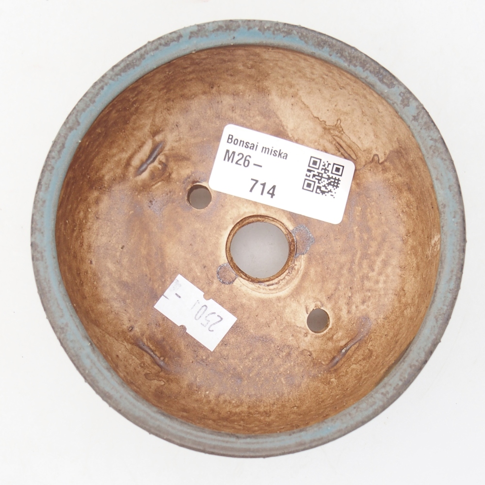 kerámia bonsai tál 11 x 11 x 4,5 cm, kék színben