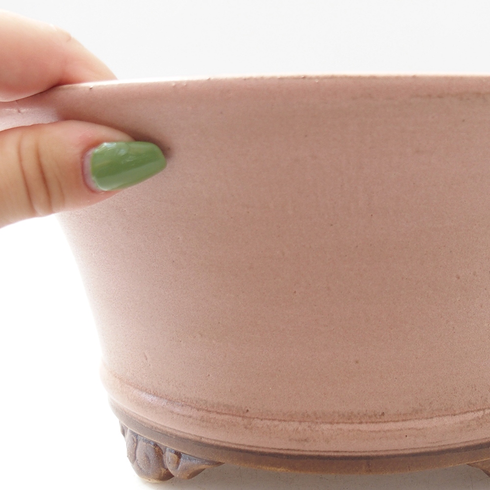 kerámia bonsai tál 24 x 24 x 11,5 cm, rózsaszínű