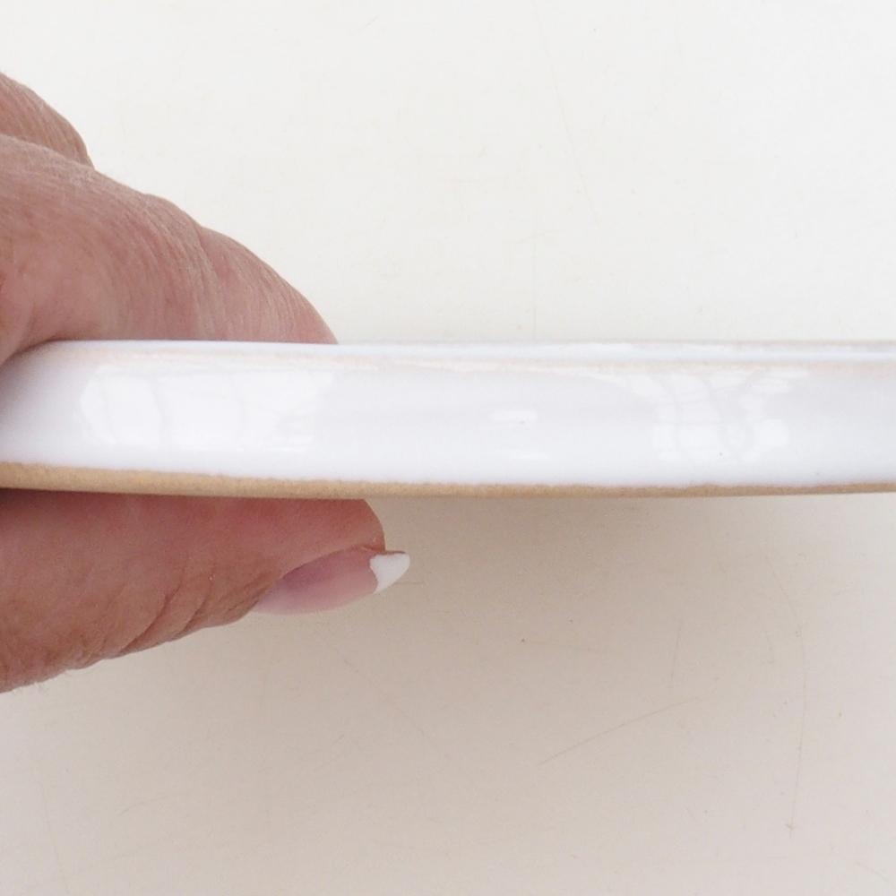 Kerek bonsai edény D7-S - 16 x 16 x 1 cm - fehér