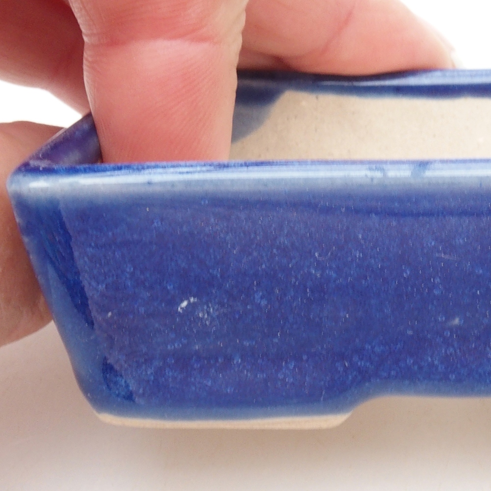 Mini bonsai tál 7,5 x 5,5 x 2,5 cm, kék színben