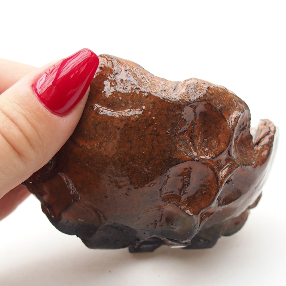 Kerámia kagyló 8,5 x 8 x 5 cm , narancssárga színű