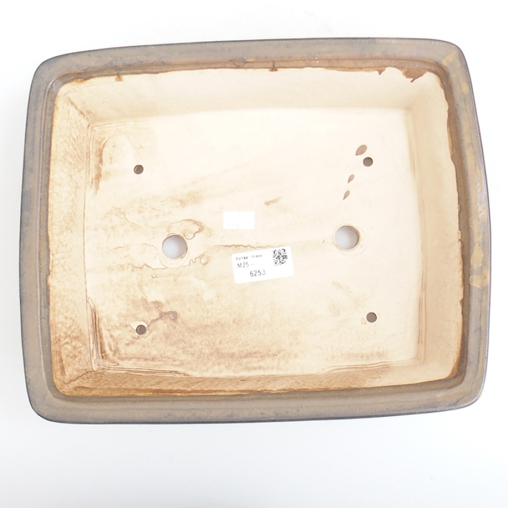 kerámia bonsai tál 29,5 x 25 x 7,5 cm, barna