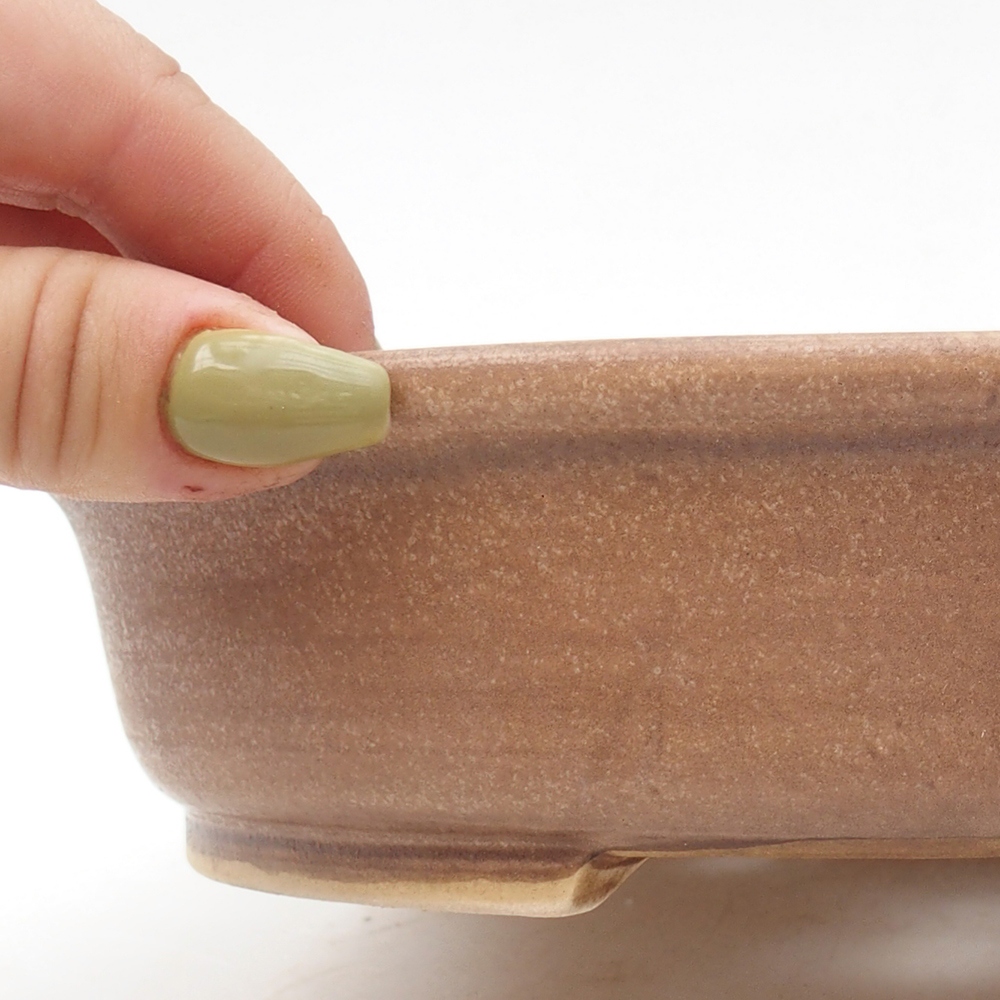 kerámia bonsai tál 21 x 19 x 5 cm, rózsaszínű