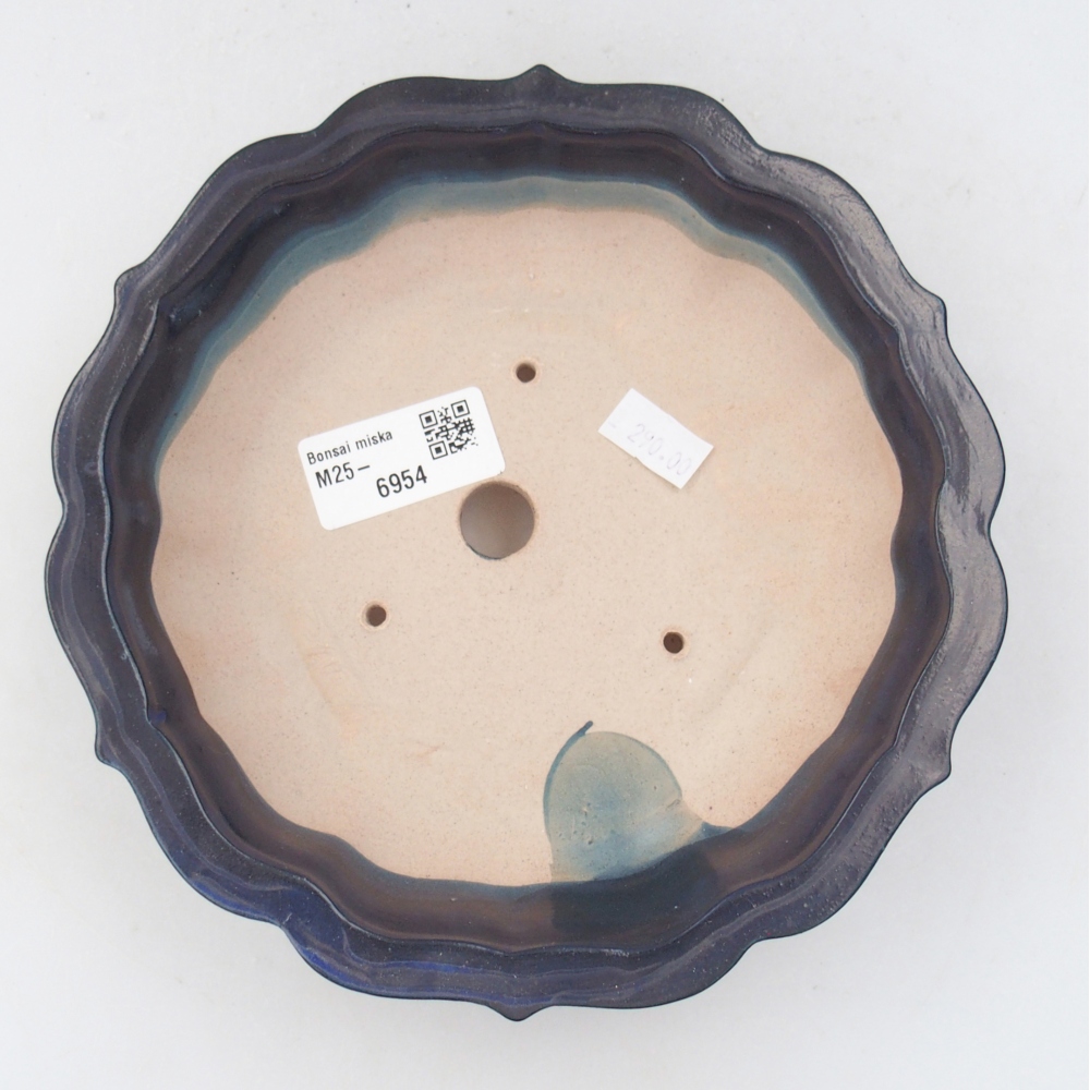kerámia bonsai tál 19 x 19 x 5 cm, kék színben