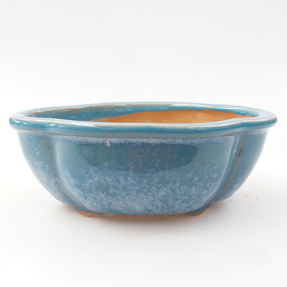 kerámia bonsai tál 12,5 x 10 x 4,5 cm, kék színben