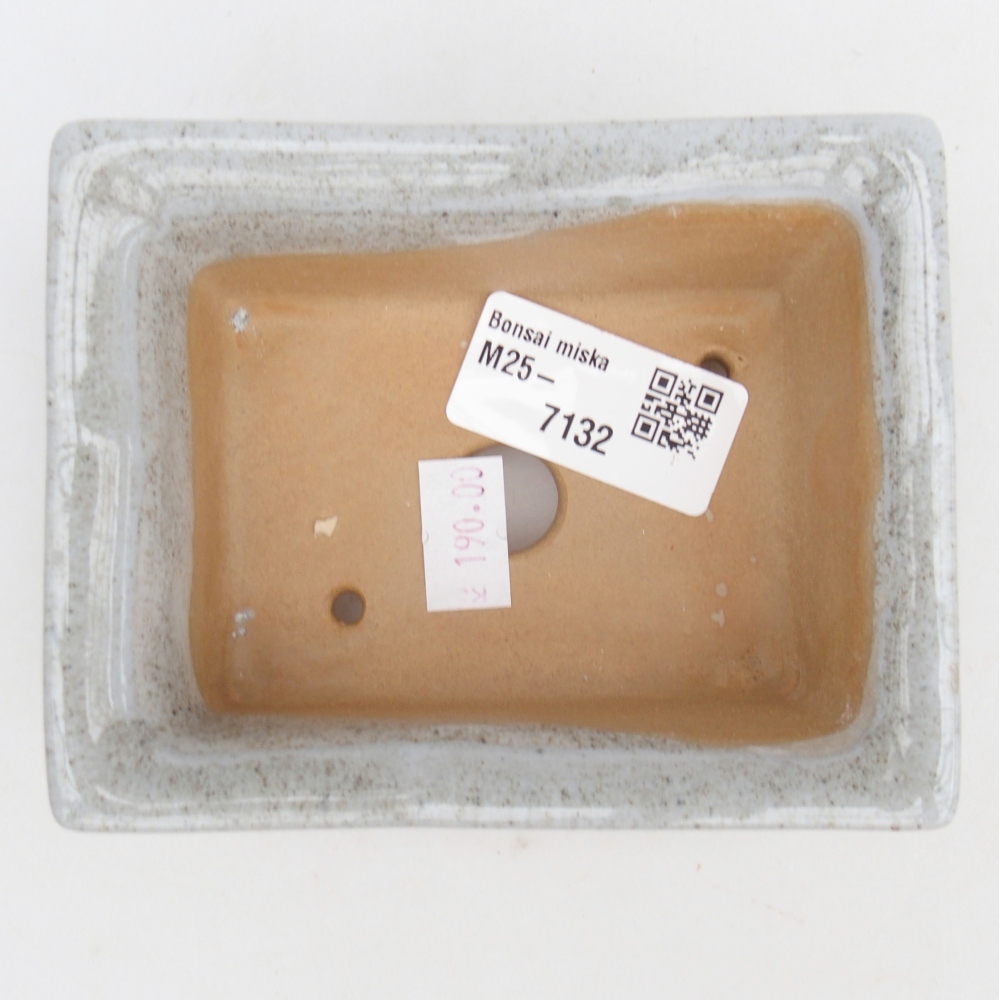 kerámia bonsai tál 11 x 8,5 x 4 cm, szürke