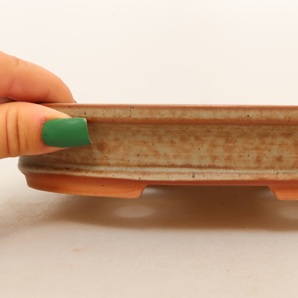 Kerámia tál  21 x 15 x 4 cm, barna színű