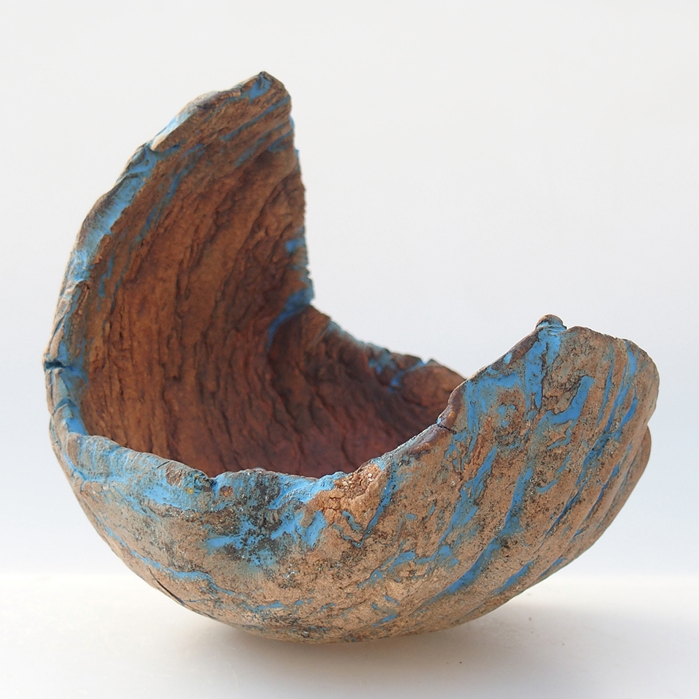 Kerámia kagyló 10 x 10 x 12 cm , sárga