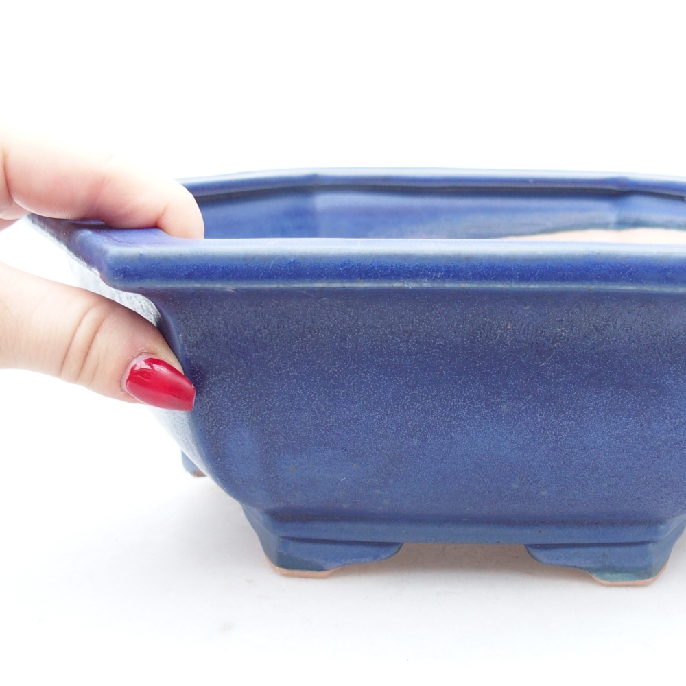 kerámia bonsai tál 28 x 24,5 x 9 cm, kék színben