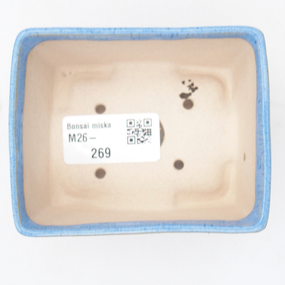 Mini bonsai tál 9 x 7 x 4 cm, kék