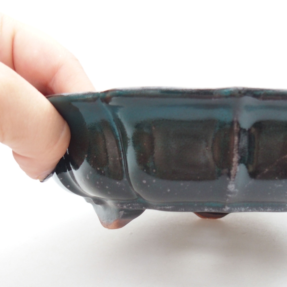 kerámia bonsai tál 22 x 17 x 5 cm, zöld