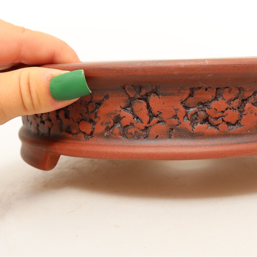 Kerámia héj  22,5 x 22,5 x 5,5 cm, téglavörös színű