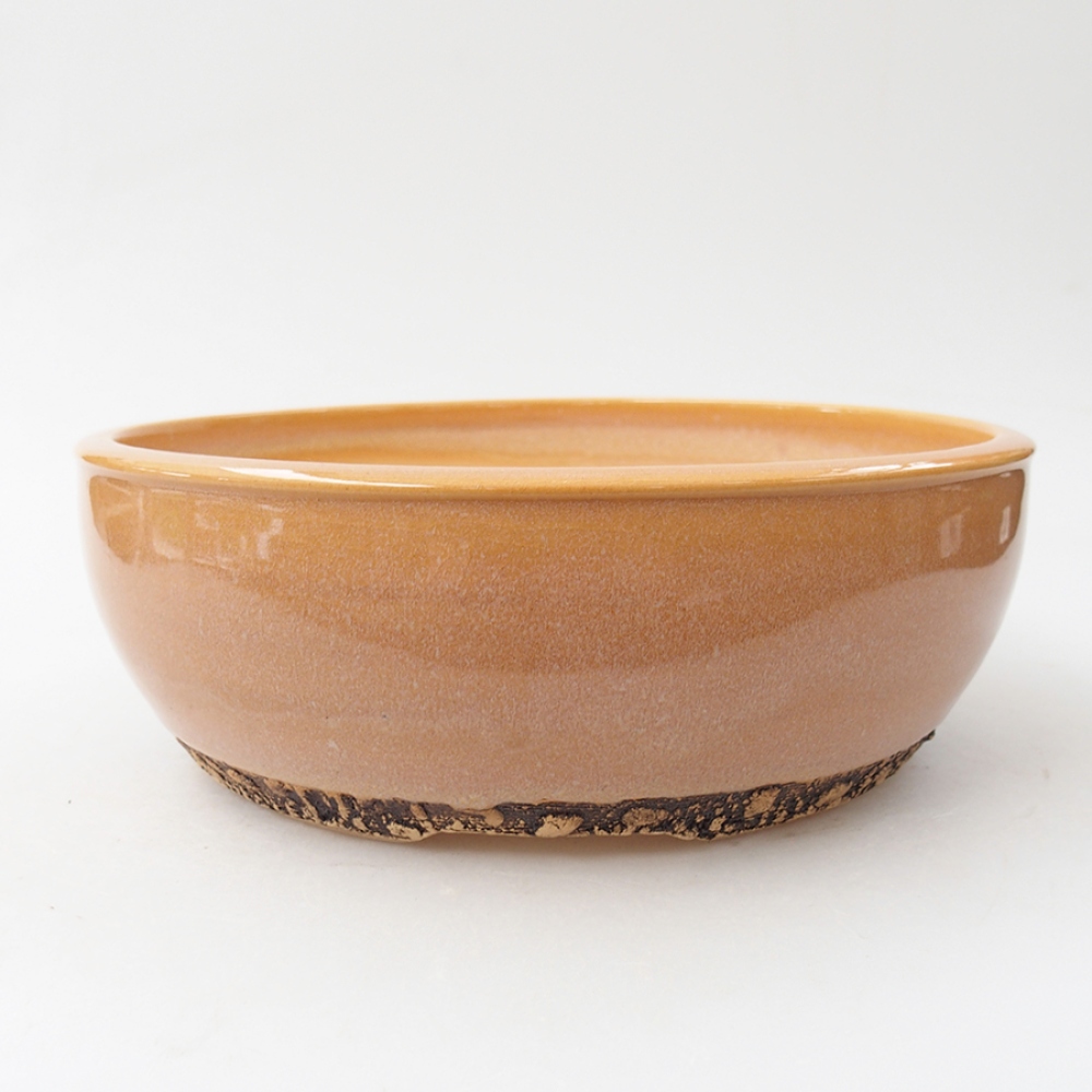 Kerámia bonsai tál 20,5 x 20,5 x 7,5 cm, bézs színben