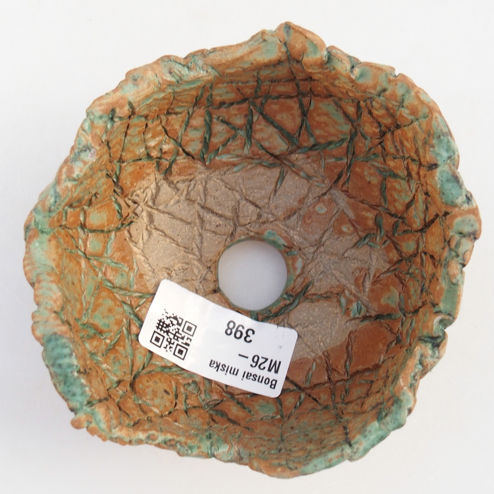 Kerámia kagyló 10 x 9,5 x 6,5 cm , színe barna-zöld