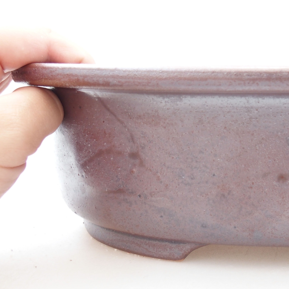 kerámia bonsai tál 26 x 22 x 8 cm, barna