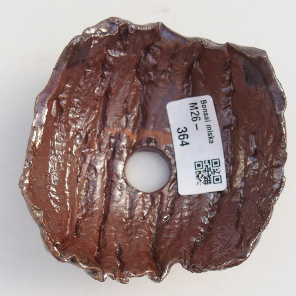 Kerámia kagyló 9 x 9 x 5 cm , barna színű