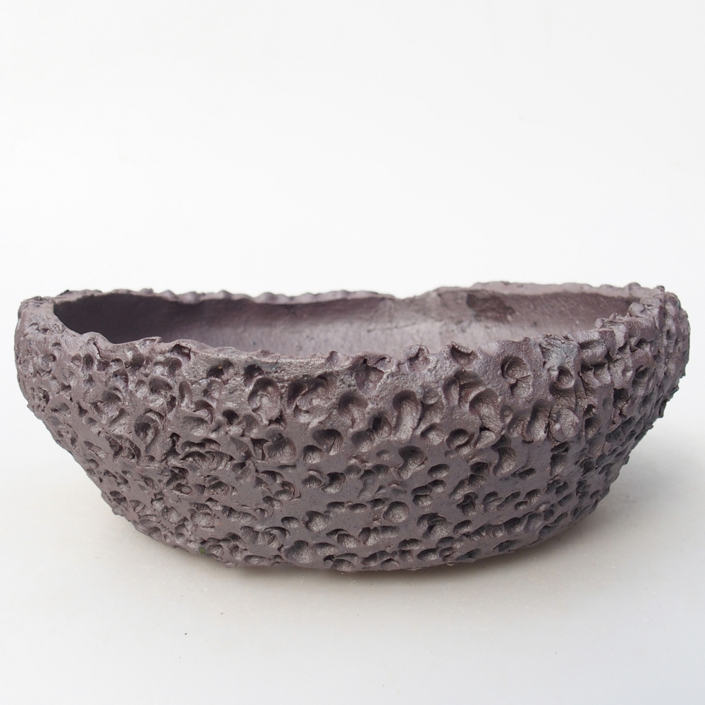 Kerámia bonsai tál 17 x 16,5 x 6 cm, fém színben