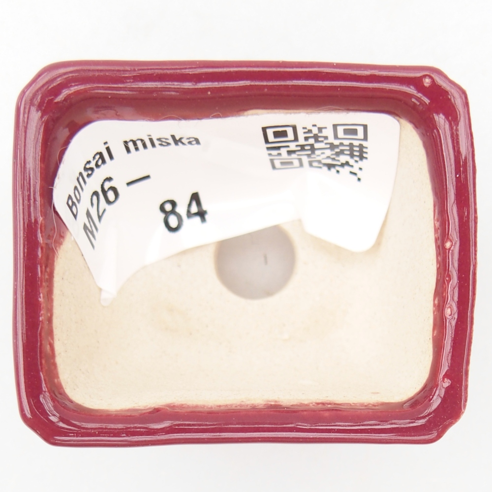 Mini bonsai tál 4,5 x 3,5 x 2,5 cm, bordó színben