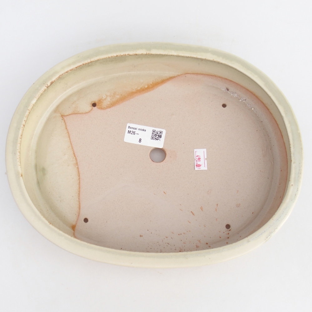 kerámia bonsai tál 27 x 21 x 5,5 cm, zöld