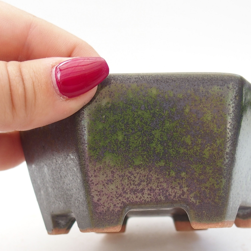 kerámia bonsai tál 10 x 9 x 5 cm, zöld