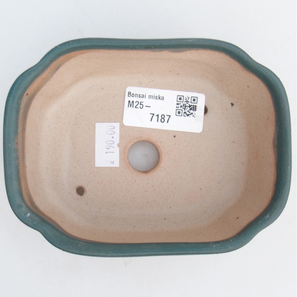 kerámia bonsai tál 12,5 x 9,5 x 4,5 cm, kék színben