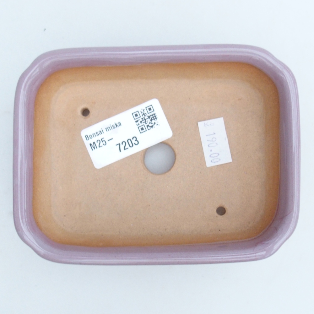 kerámia bonsai tál 12 x 9 x 3 cm, rózsaszínű