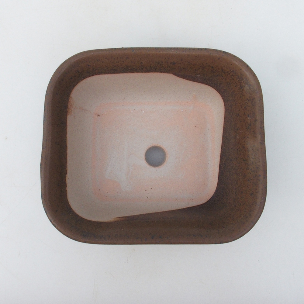 Bonsai tál H37 - 14,5 x 13 x 6,5 cm. - barna