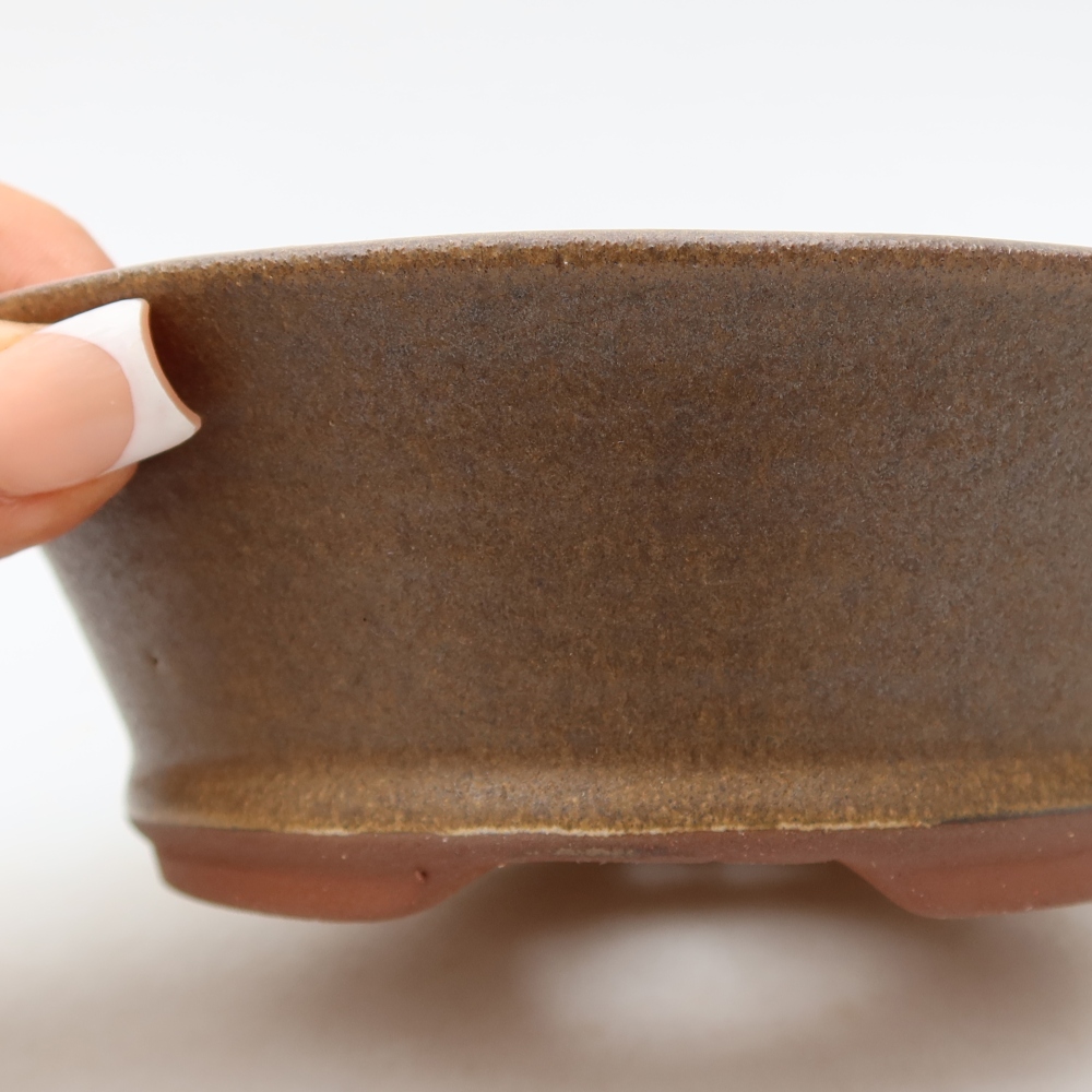 kerámia bonsai tál 15 x 15 x 5 cm, barna