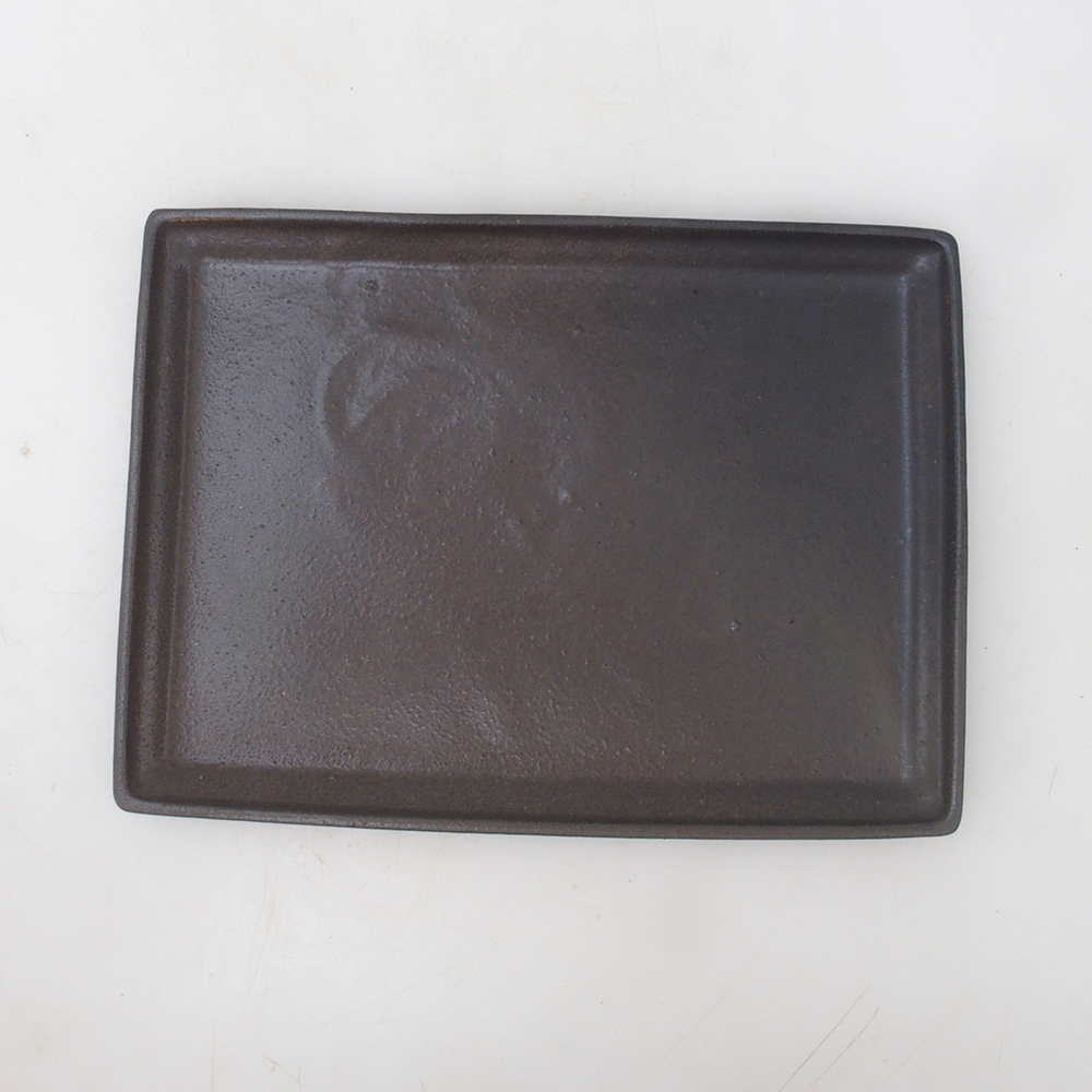 Bonsai csészealj téglalap alakú 22,5 x 17 x 1,5 cm - barna