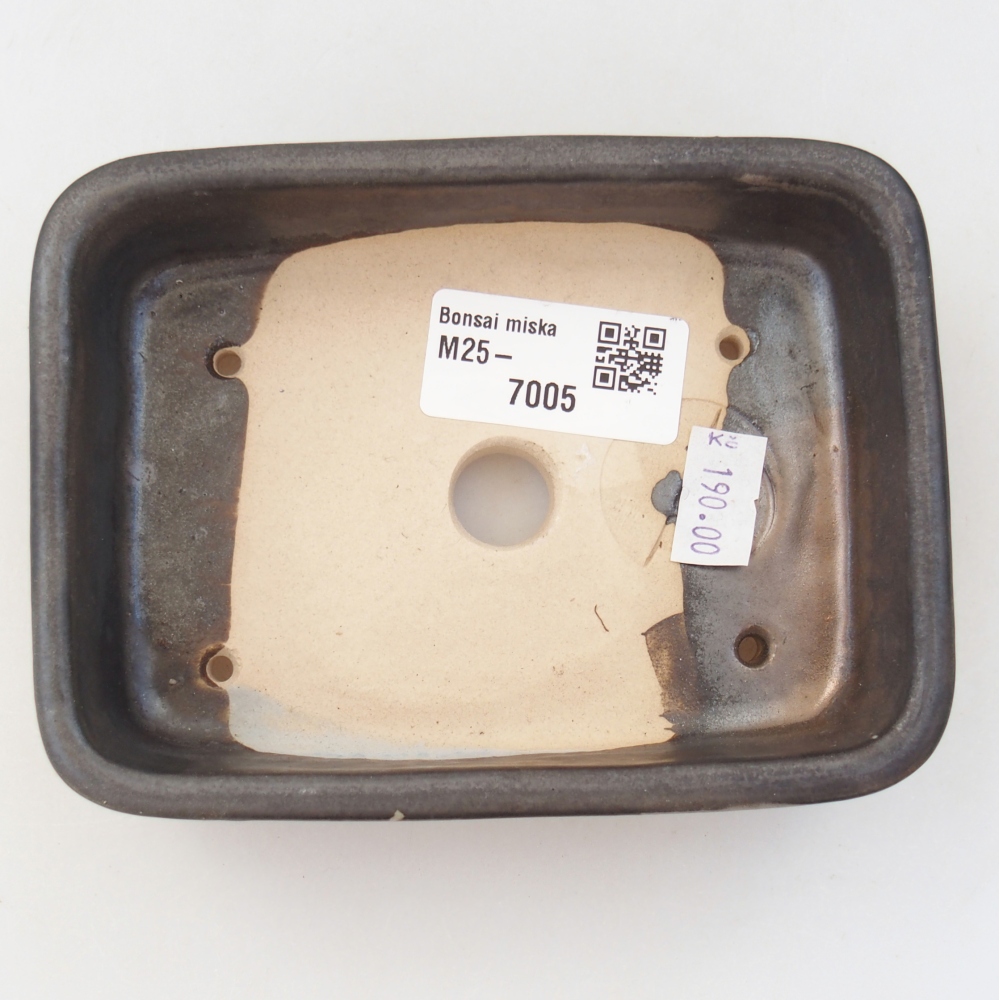 kerámia bonsai tál 13 x 9,5 x 3,5 cm, szürke