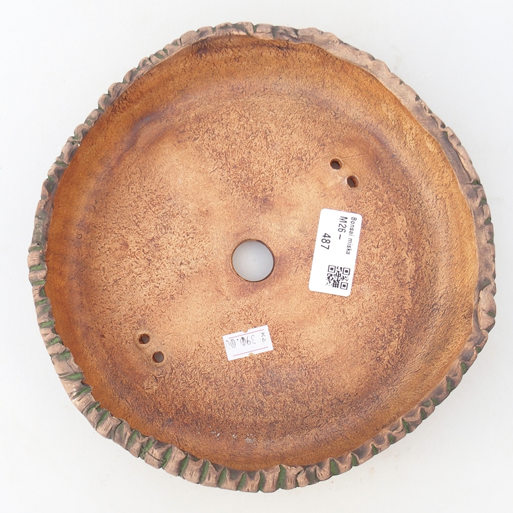 bonsai kerámia tál 20 x 20 x 5 cm, zöld