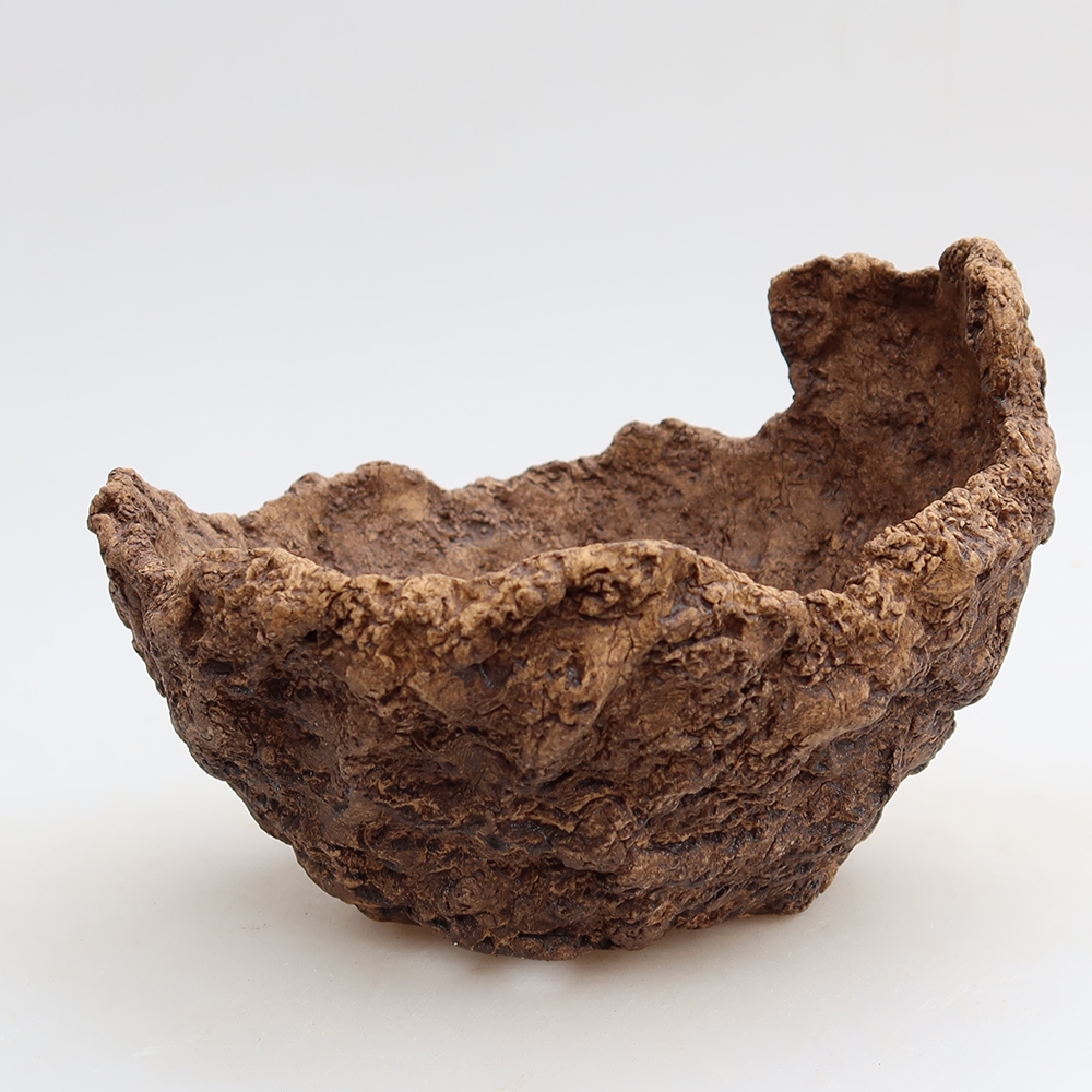 Kerámia héj, 15 x 13 x 11,5 cm, barna színű