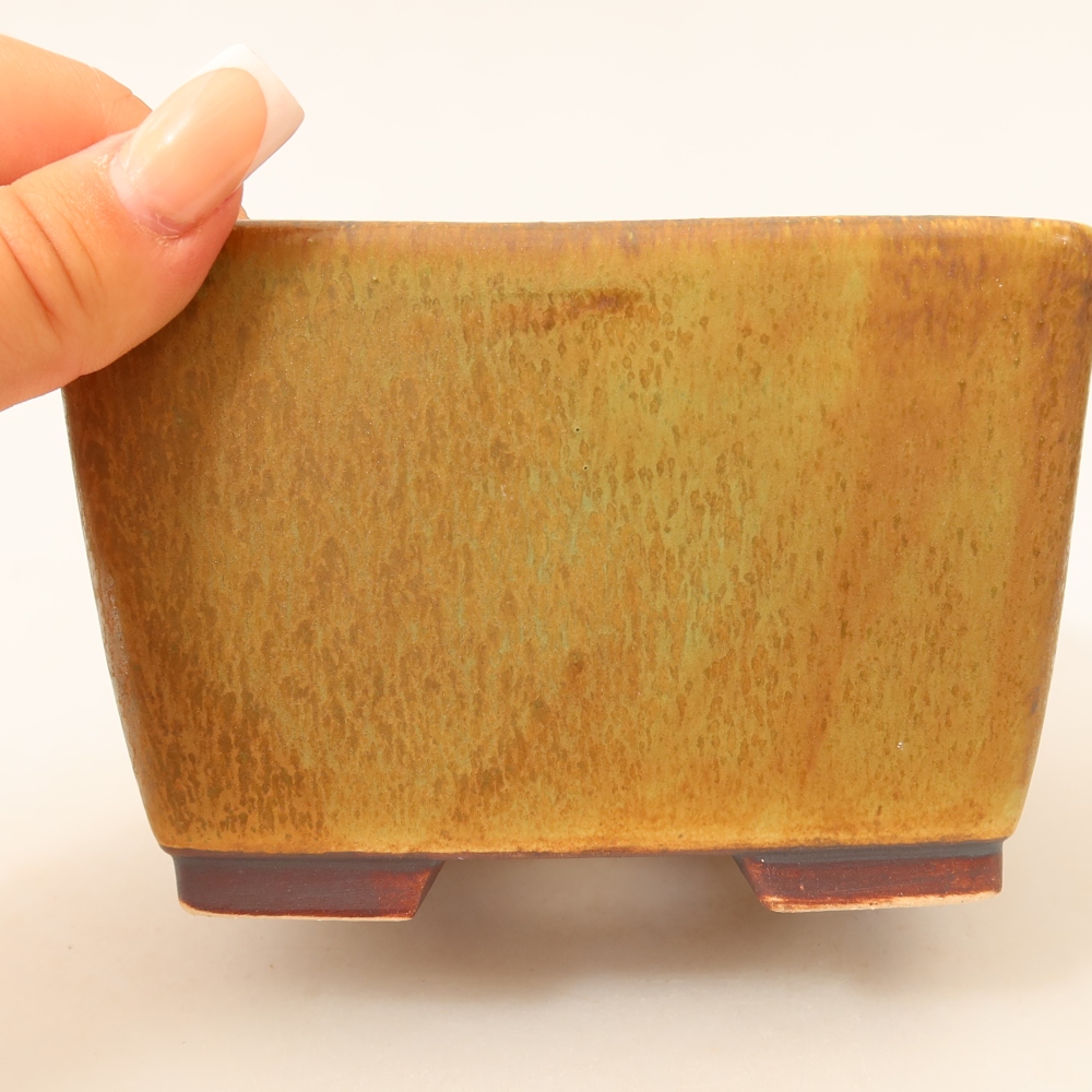 kerámia bonsai tál 13 x 13 x 8 cm, zöld
