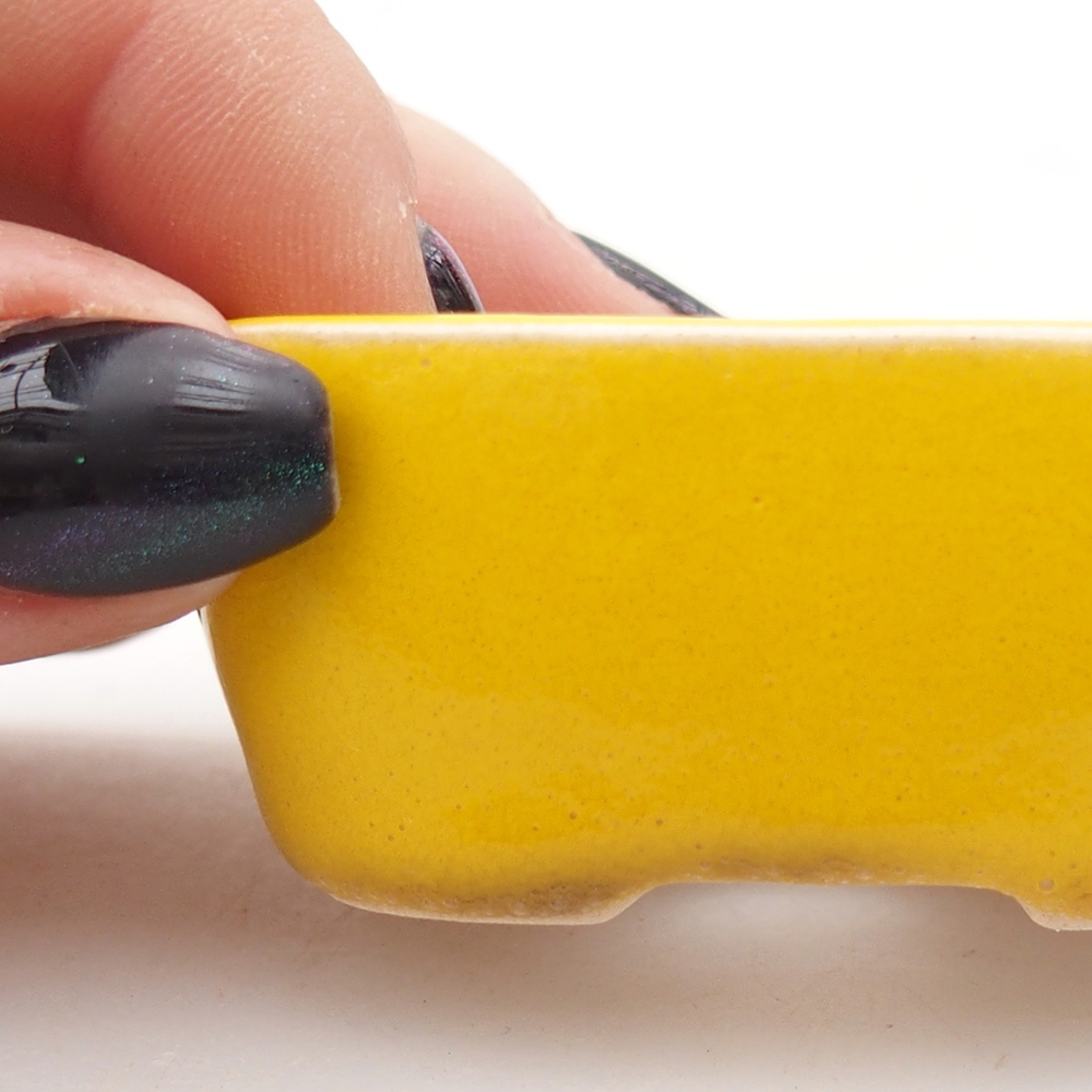 Mini bonsai tál 6 x 5 x 2,5 cm, sárga