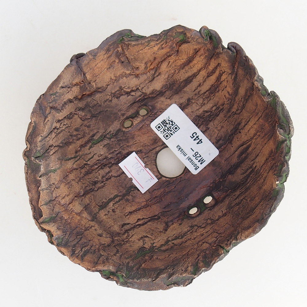 Kerámia kagyló 13 x 13 x 7 cm , zöld színű