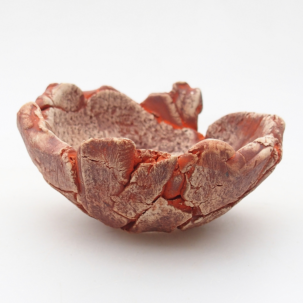 Kerámia kagyló 9 x 9 x 5 cm , narancssárga színű