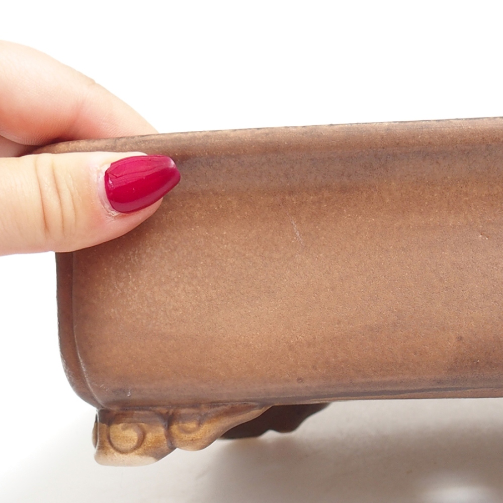 kerámia bonsai tál 25 x 20 x 7,5 cm, rózsaszínű