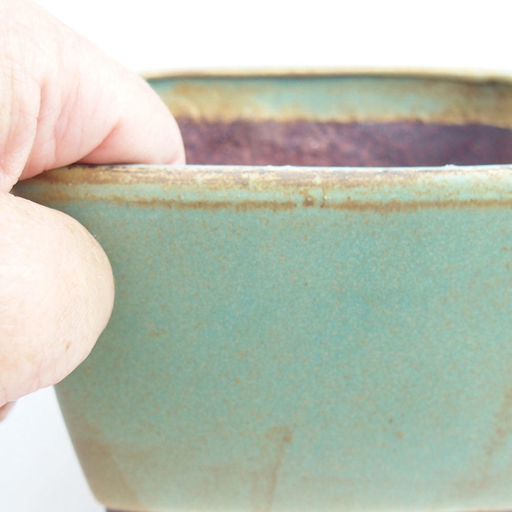 kerámia bonsai tál 10,5 x 10,5 x 7 cm, rózsaszínű