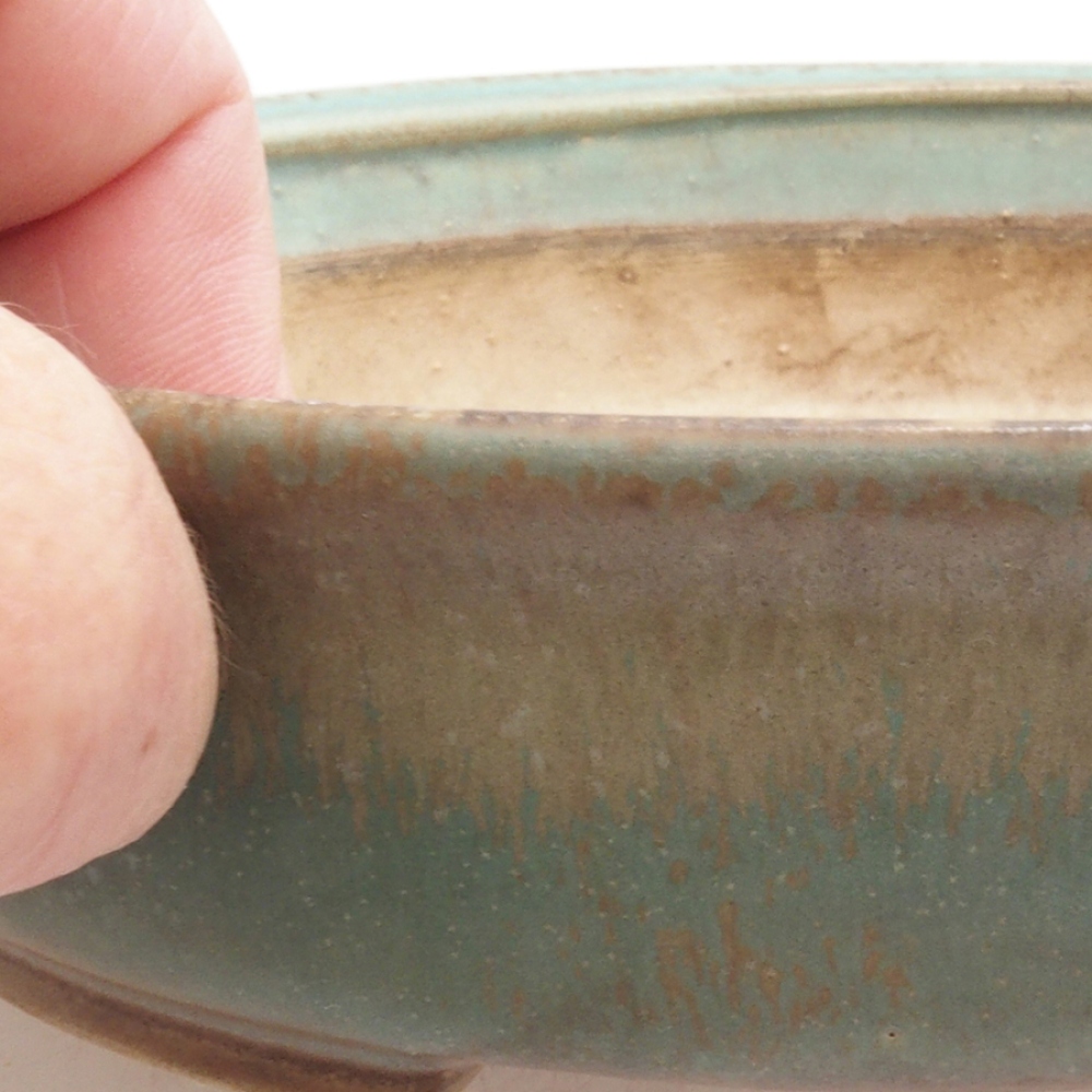 kerámia bonsai tál 10 x 8,5 x 4 cm, barna