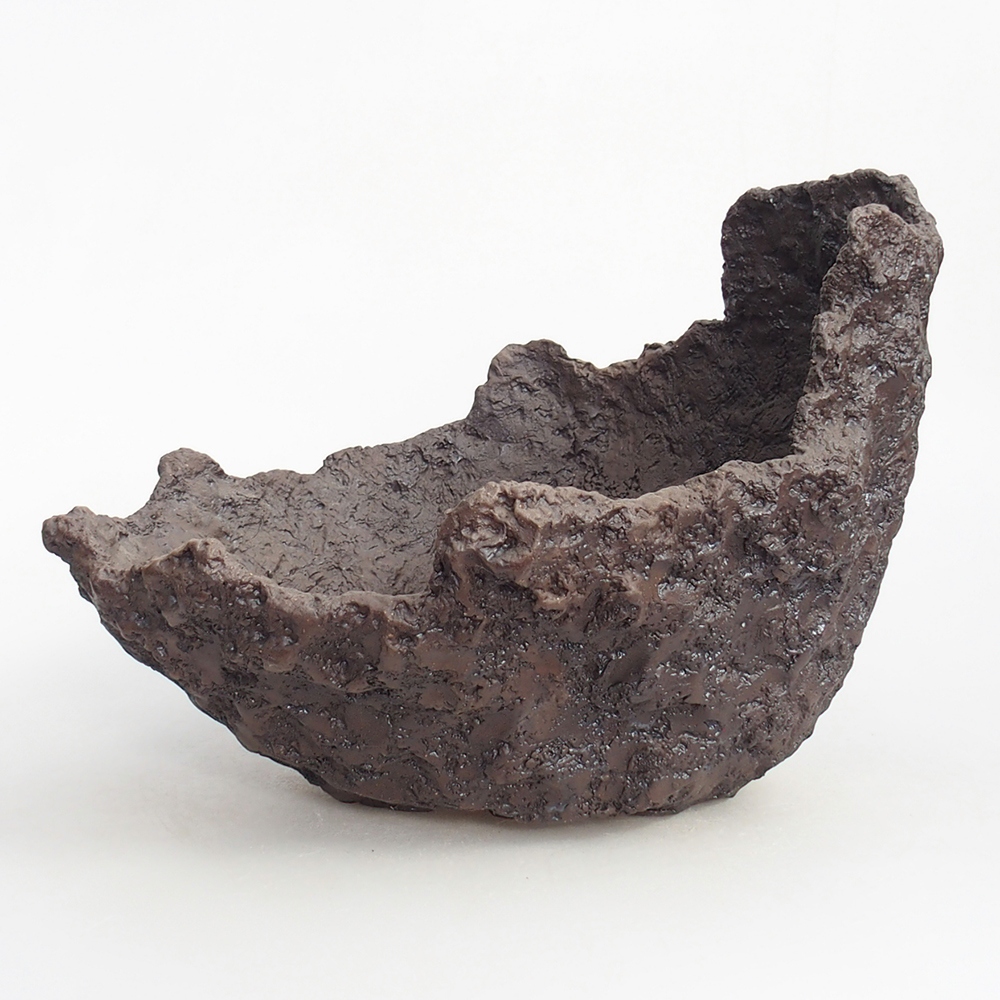 Kerámia kagyló 19 x 15 x 14 cm , barna színű