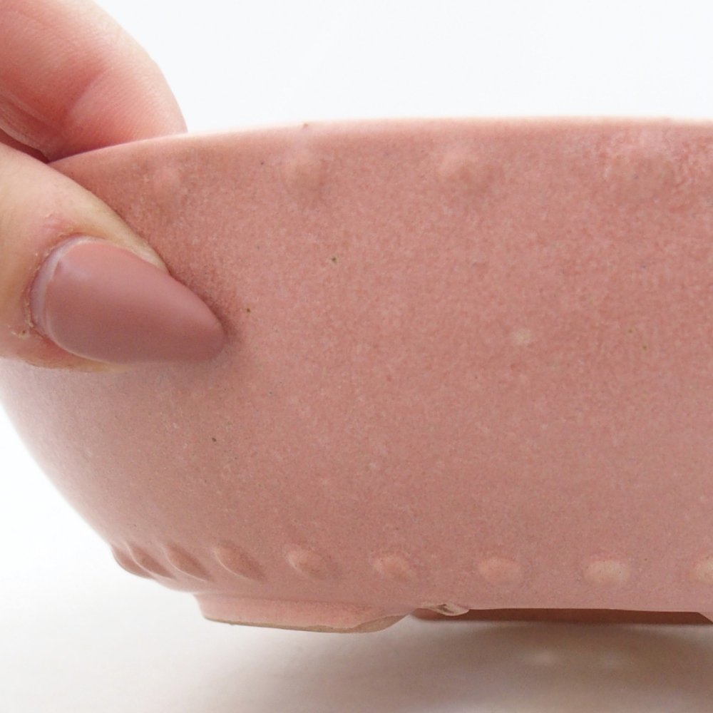 kerámia bonsai tál 18 x 18 x 5 cm, rózsaszínű