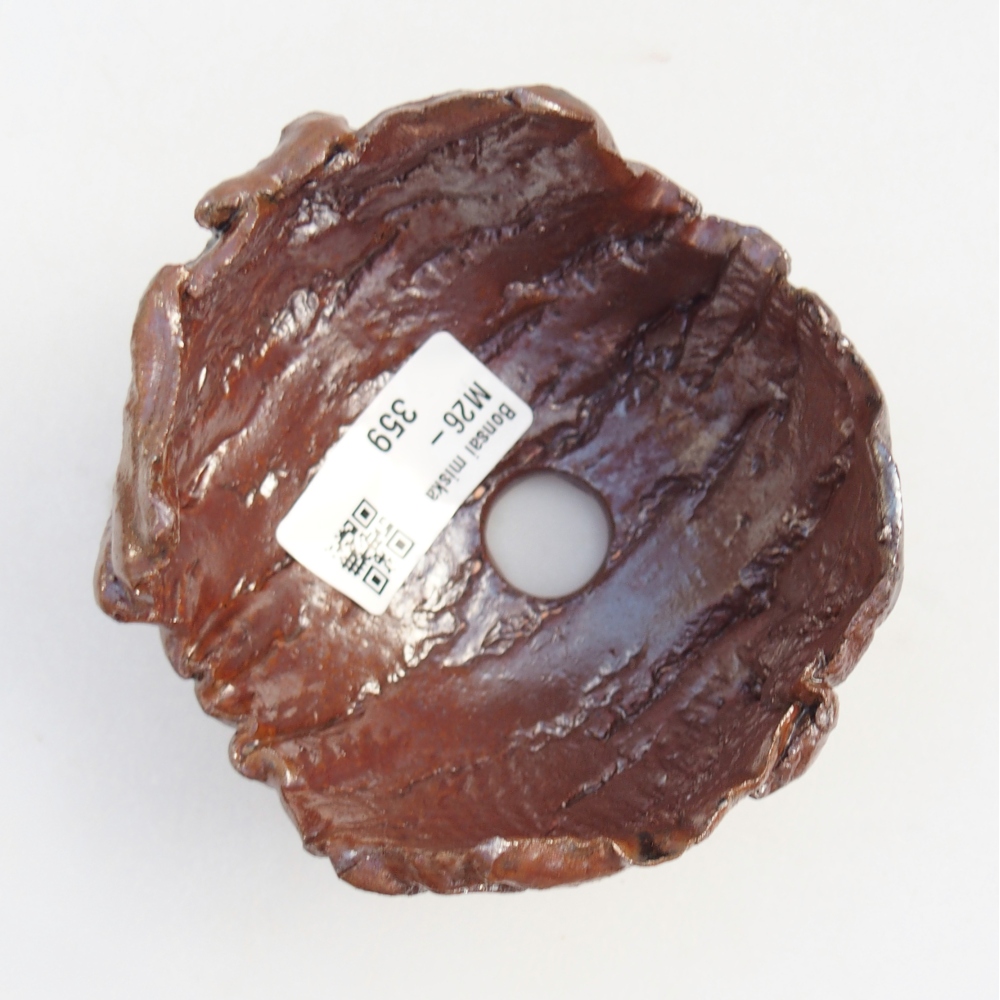 Kerámia kagyló 10 x 10 x 7 cm , barna színű